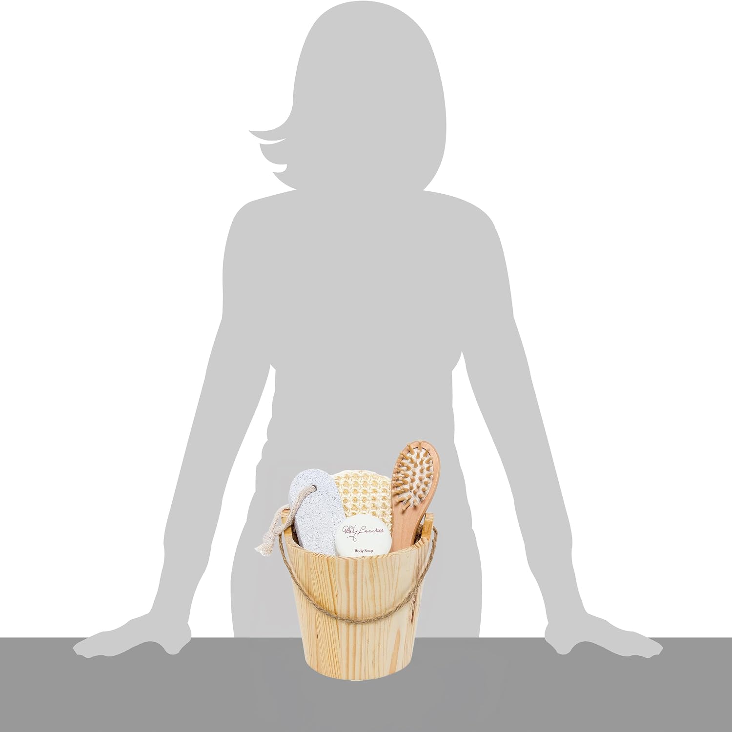BRUBAKER Wellness Set in Wooden Bucket 5-Piece – Bild 5