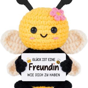 Gleevara Best Friend Gifts – Hand Crocheted Bee Figurine
