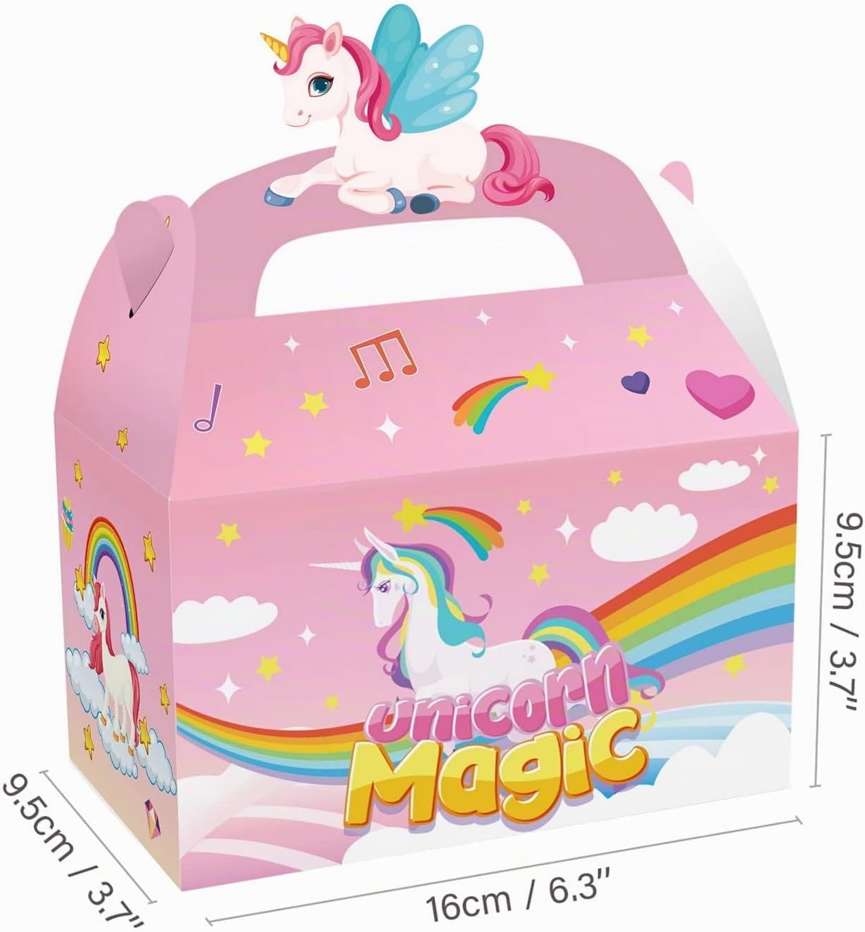 Pack of 12 Unicorn Gift Boxes Party Favour Rainbow Party Treat Theme Sweets Goodies Boxes for Children Birthday Baby Shower – Bild 7