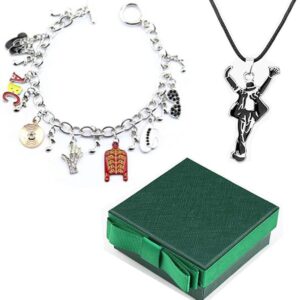 Bracelet and Necklace of Handmade Alloy Bracelet and Necklace + Gift Box Unisex Jewellery for Valentine's Day, Concert Decorations Birthday Gift