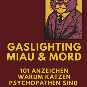Gaslighting, Miau & Mord: 101 Anzeichen warum Katzen Psychopathen sind. Das perfekte Geschenk für humorvolle Katzenliebhaber.