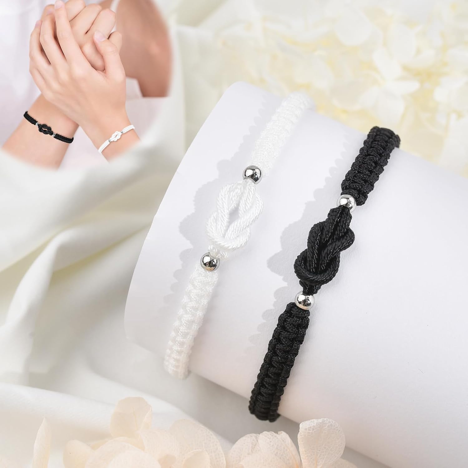 VU100 Partner Bracelet Couple Bracelet Gift for Couple Bracelet Kabbalah Lucky Amulet Bracelet Valentine's Day Christmas Birthday Gift for Boyfriend Girlfriend Husband Wife Family Friends – Bild 5