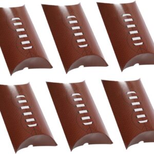 Abaodam Pack of 6 Rugby Party Gift Boxes with Cute Rugby Lightweight Cardboard Boxes as Practical Sweets and Party Bag Boxes and Celebrations