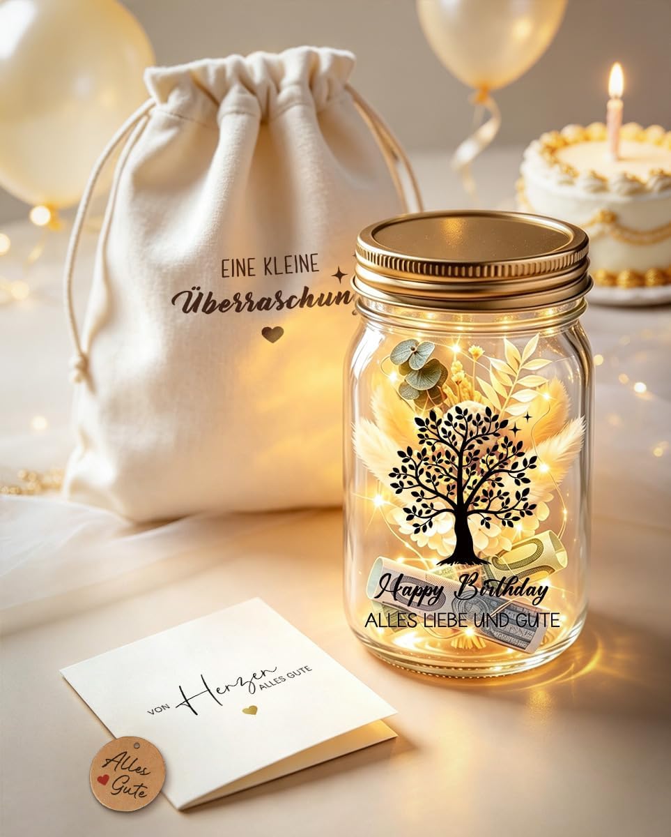 Birthday Gift for Women, LED Bottle Light, Money Gifts, Birthday – Bild 4
