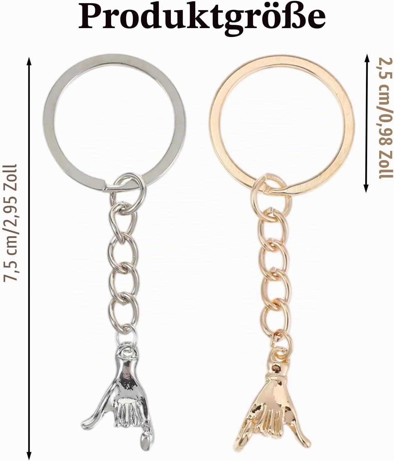 Pack of 2 Promise Keyrings, Partner Keychain, Couples, Couples Gifts for Both Him Her Best Friend, Pinky Promise Keychain, Gifts Couple for Women, Birthday Gift – Bild 2