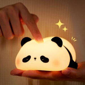 Children's Panda Night Light with Dimmable Timer and Touch Control Silicone