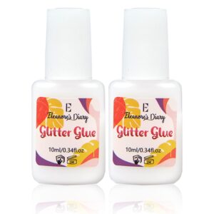 Skin Glue for Glitter Tattoos, 10 ml x 2 Glitter Glue, Odourless and