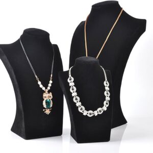 Jewellery Bust Chain Holder Jewellery Stand Velour Height 29 cm
