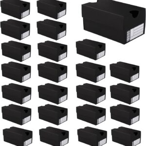 BOXOB Pack of 24 Black Mini Shoe Gift Boxes, Gift Box for Sports Parties, Small Sneaker Boxes with Editable Label, Mini Sneaker Box for Biscuits, Sweets and Snacks