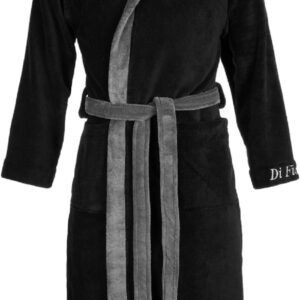 Di Ficchiano Monza Men's Bathrobe with Hood, Fluffy Dressing Gown, Sleepwear Made of Elegant Microfibre, Kimono with Choice of Colours and Sizes S–5XL, Bath Robe, Oeko-Tex Standard 100