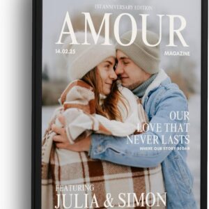 GiveSmiles Personalised Gift Woman Poster - AMOUR Magazine Motif