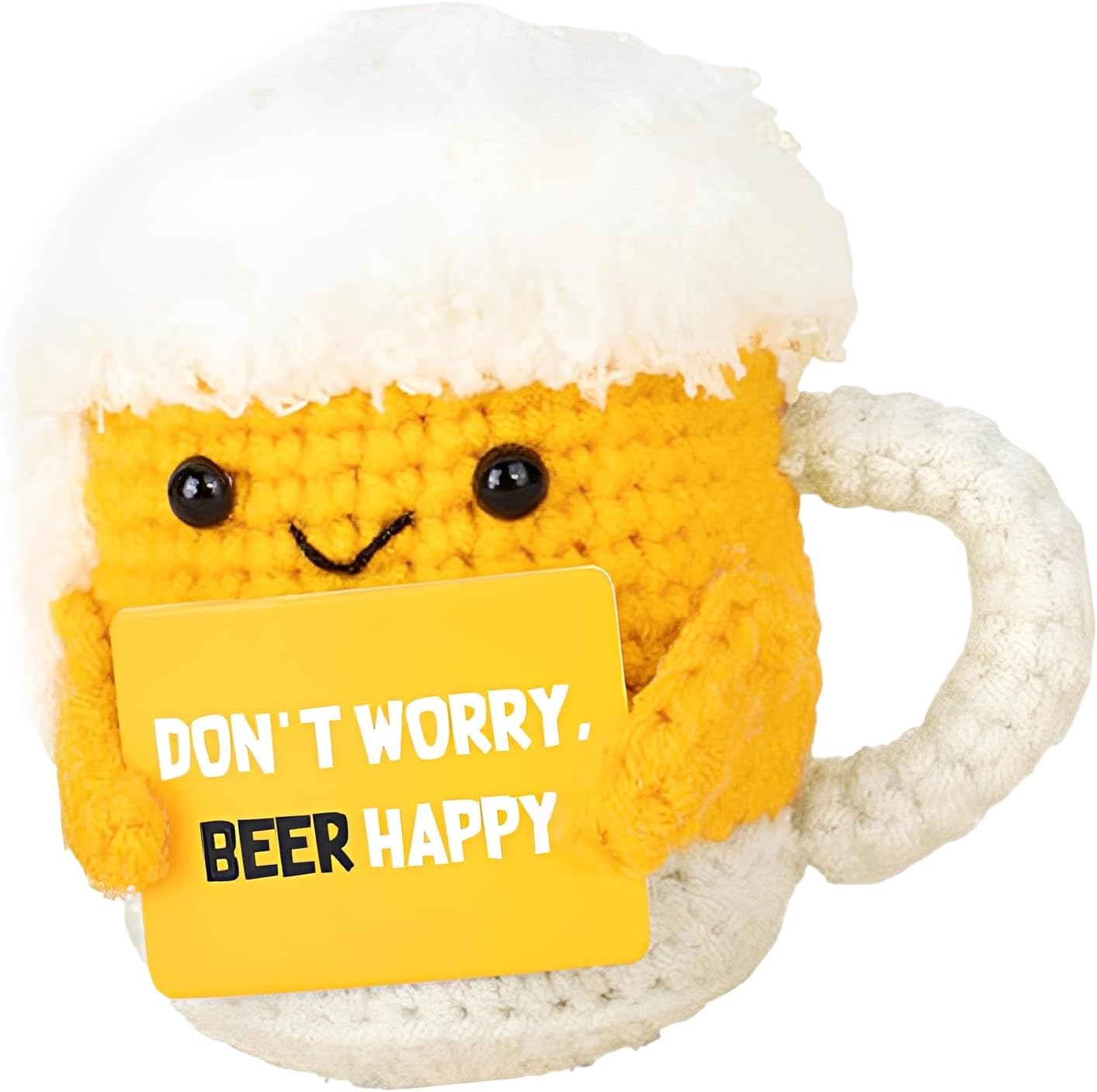 Beer Gifts for Men, Beer Gifts for Men, Lucky Charm, Funny Small Gifts, Anti Stress Positive Emotional Support Pocket Hug Hook Gift
