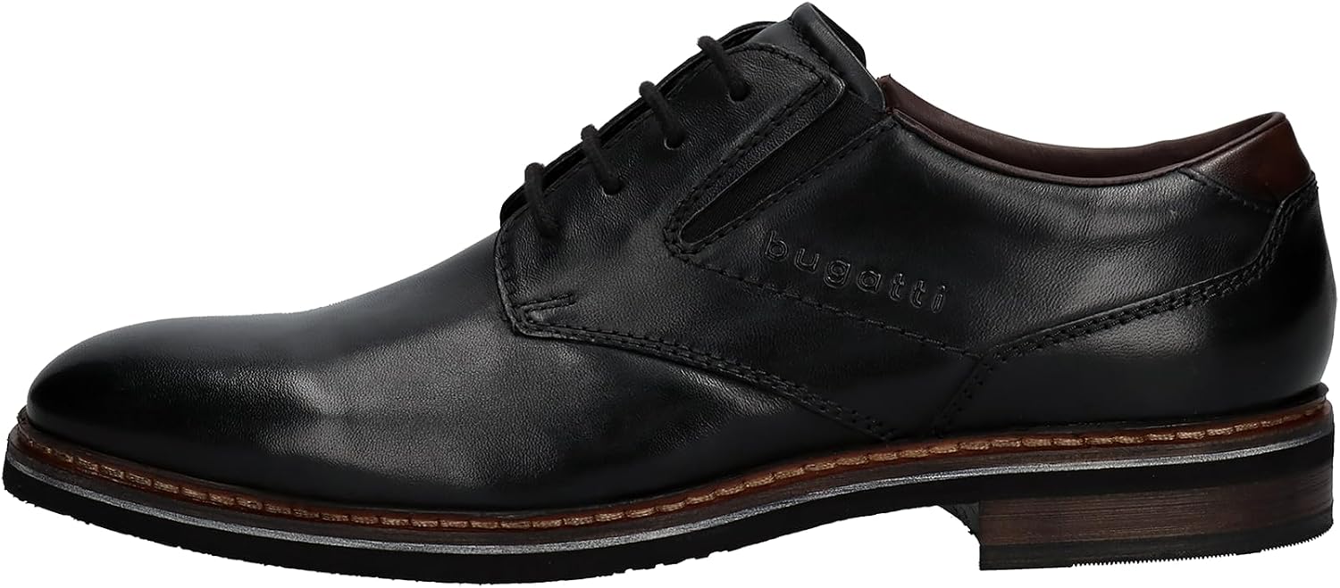bugatti Men's Business Shoes, Men's Business Lace-Up, Interchangeable Footbed