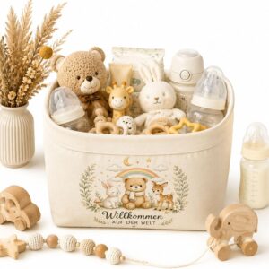 Baby Gift Basket for Birth - Fabric Storage Basket Baby Room