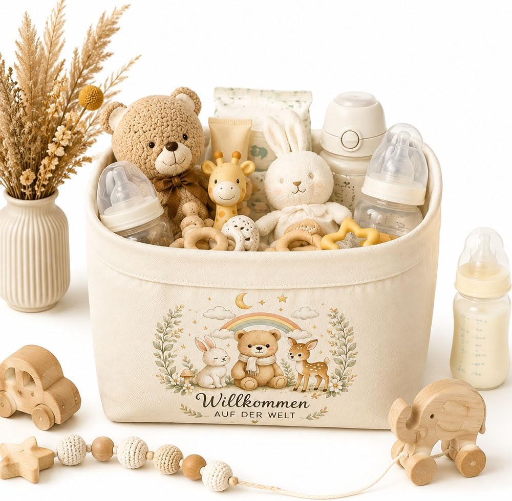 Baby Gift Basket for Birth - Fabric Storage Basket Baby Room
