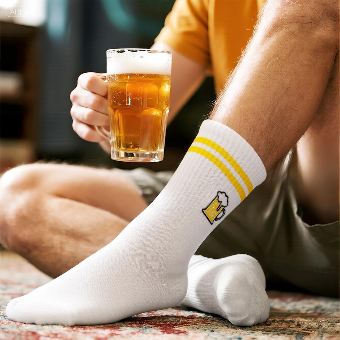 Cadimus Funny Socks Men, Black Camping Socks, Creative Gifts for Men, Gift for Camper, Birthday, Father's Day, Valentine's Day, Funny Accessories for Christmas – Bild 4