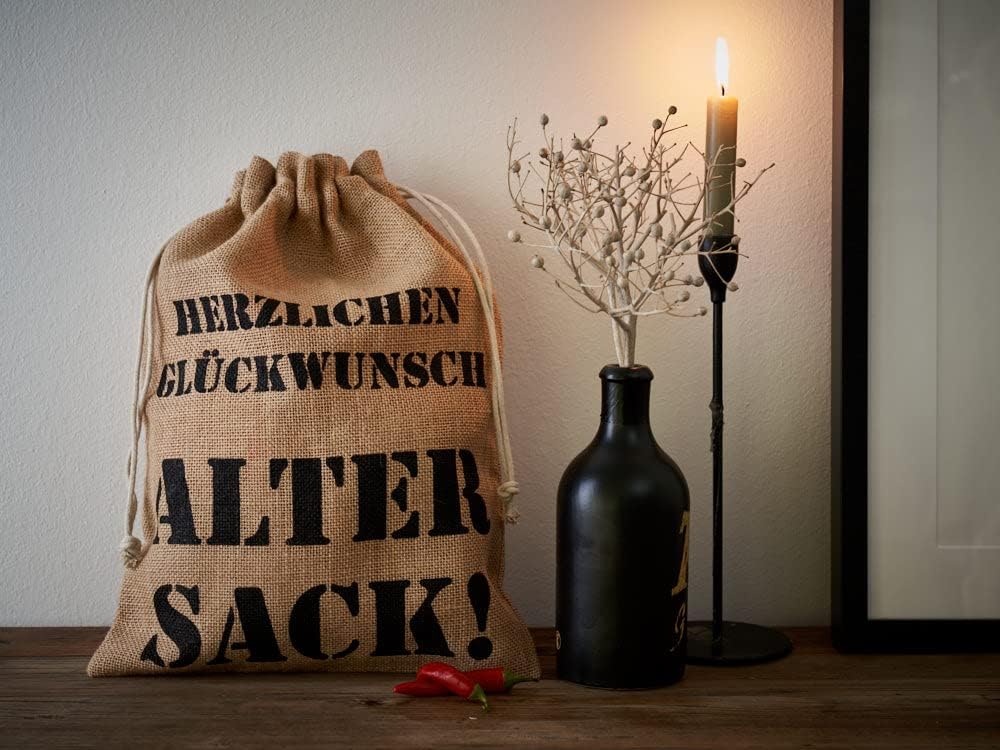 1 Gift Bag Old Sack Congratulations, Birthday, Anniversary (40 x 30 cm) – Bild 2