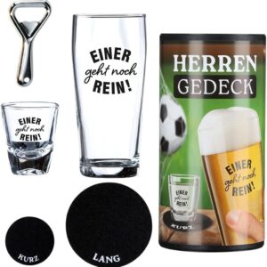CULT at home Gift Set Men's Beer Glass Shot Glass "Einer geht noch rein"