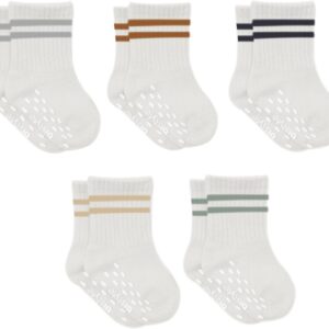 bistyle Organic Cotton Stopper Socks Toddler Baby ABS Non-Slip Socks Checkerboard Pattern Non-Slip Socks for Newborn Boys Girls Tennis Socks Sports Socks
