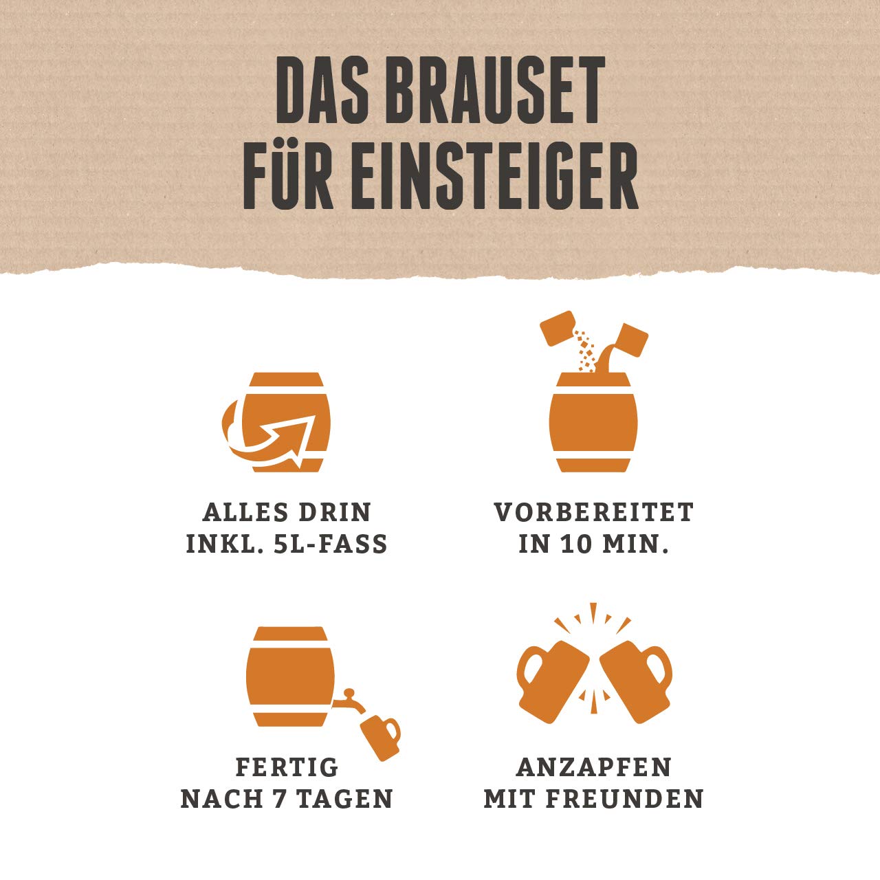 Father's Day Gift Beer Brewing Kit for Home Brewing | Wheat Beer in 5L Barrel | Brewed In 7 Days | Great Gift from Munich, Bavaria – Bild 6