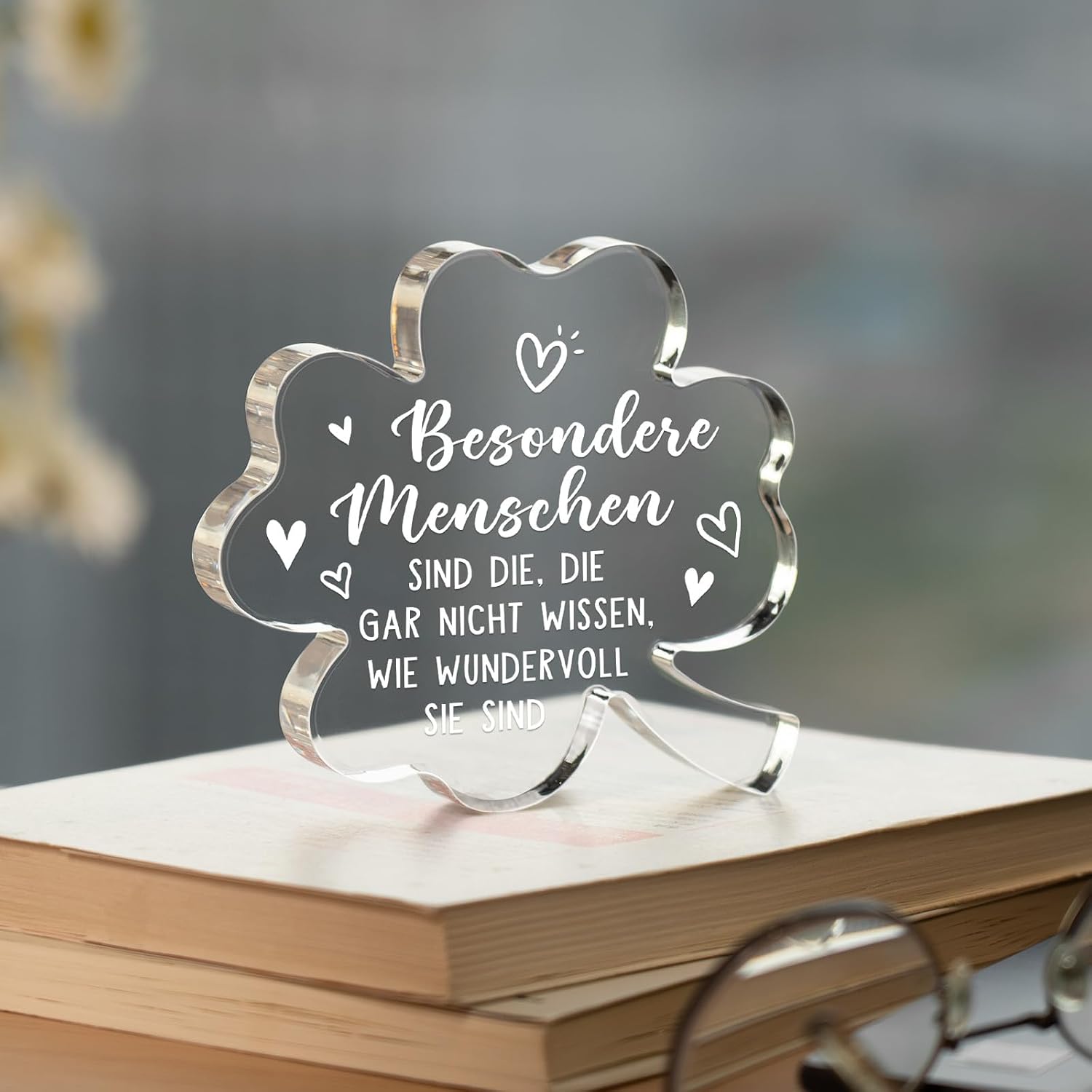 Personalised Gifts for Women - Lucky Clover Acrylic Decoration – Bild 6