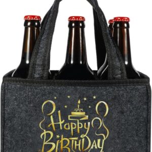 Senken Happy Birthday Men’s Handbag Beer, Birthday Decoration, Beer Gifts for Men, Birthday Gift, Men’s Gifts, Funny Gifts for Men, 6 Bottle Carriers