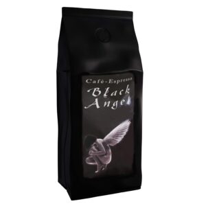 Espresso Coffee Beans „Black Angel“ Coffee Beans – Strongly Roasted (Whole Beans, 500 g) – Top Coffee – Low Acid – Freshly Roasted, Gift Set – Countries Coffee from Around the World