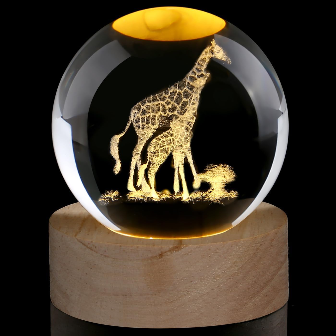 60mm Giraffe Glass Ball Decorative Animal Crystal Ball Giraffe