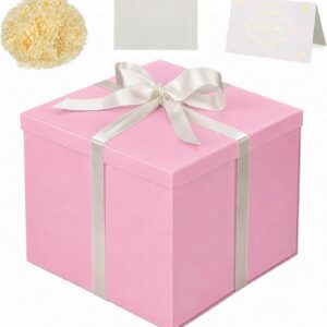XXL Gift Box with Lid 30 x 30 x 25 cm Pink Gift Box Large