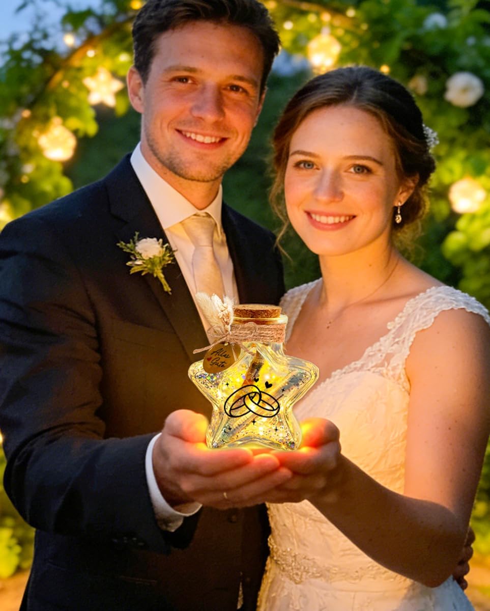 Money Gift Wedding - LED Star Shaped Bottle Light – Bild 6