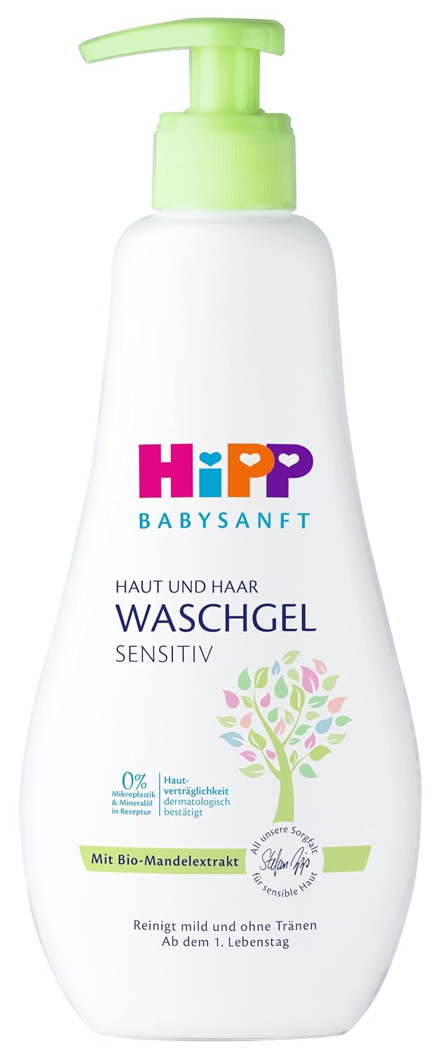 HiPP Babysanft Skin and Hair Wash Gel, 400 ml, Pack of 6 (6 x 400 ml)