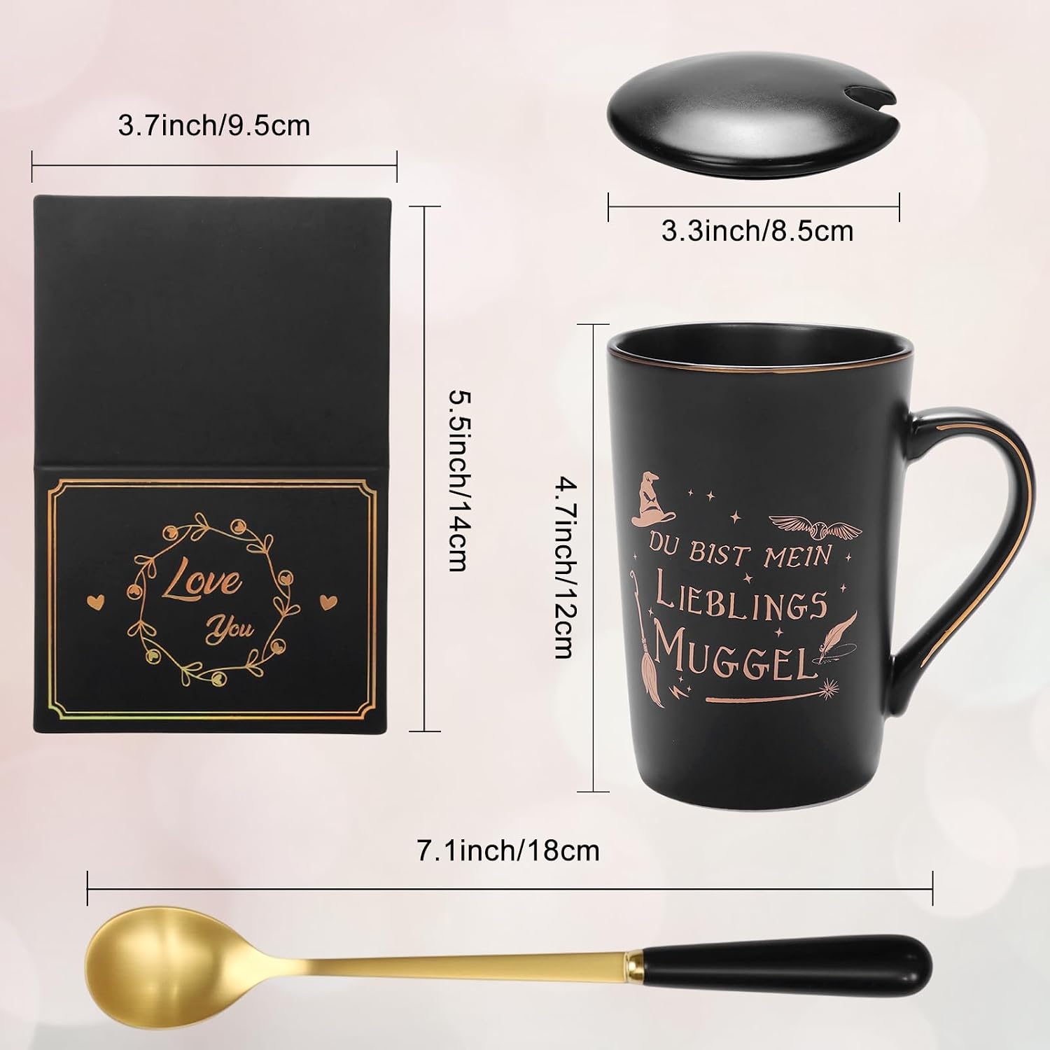 Funny Gift Mug with Saying, Coffee Cup Gift, Christmas Gifts, Ceramic Mug, Soup Spoon with Gift Box – Bild 2