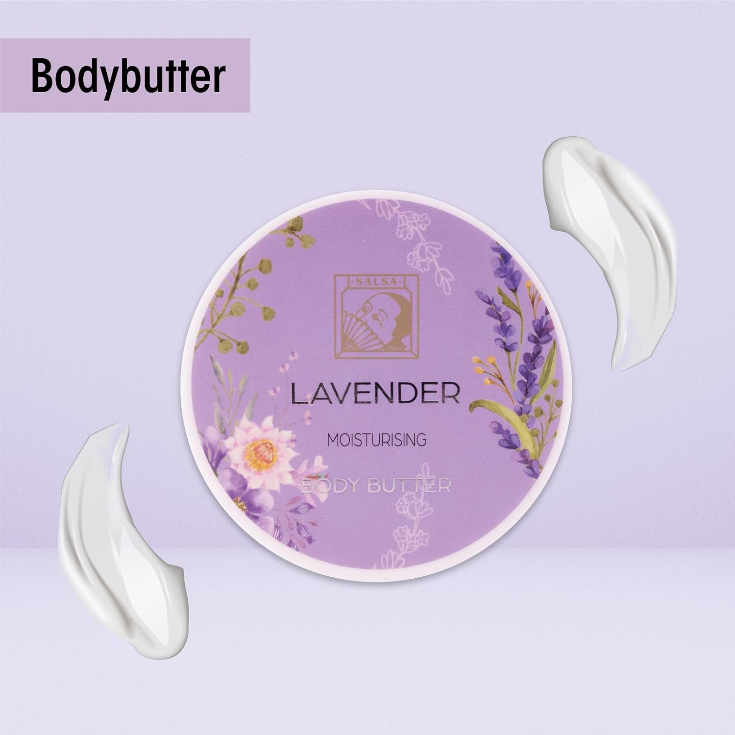 Accentra Shower Set Women Gift Set Lavender in Beautiful Gift Box - 4-Piece Care Set with Shower Gel, Body Lotion, Body Butter and Mesh Sponge - Gift Set for Valentine's Day & Mother's Day – Bild 5