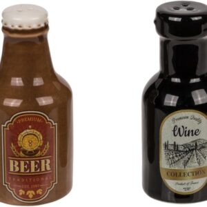 Out of the blue Salt and Pepper Shaker Beer & Wine Spice Shaker Salt Shaker