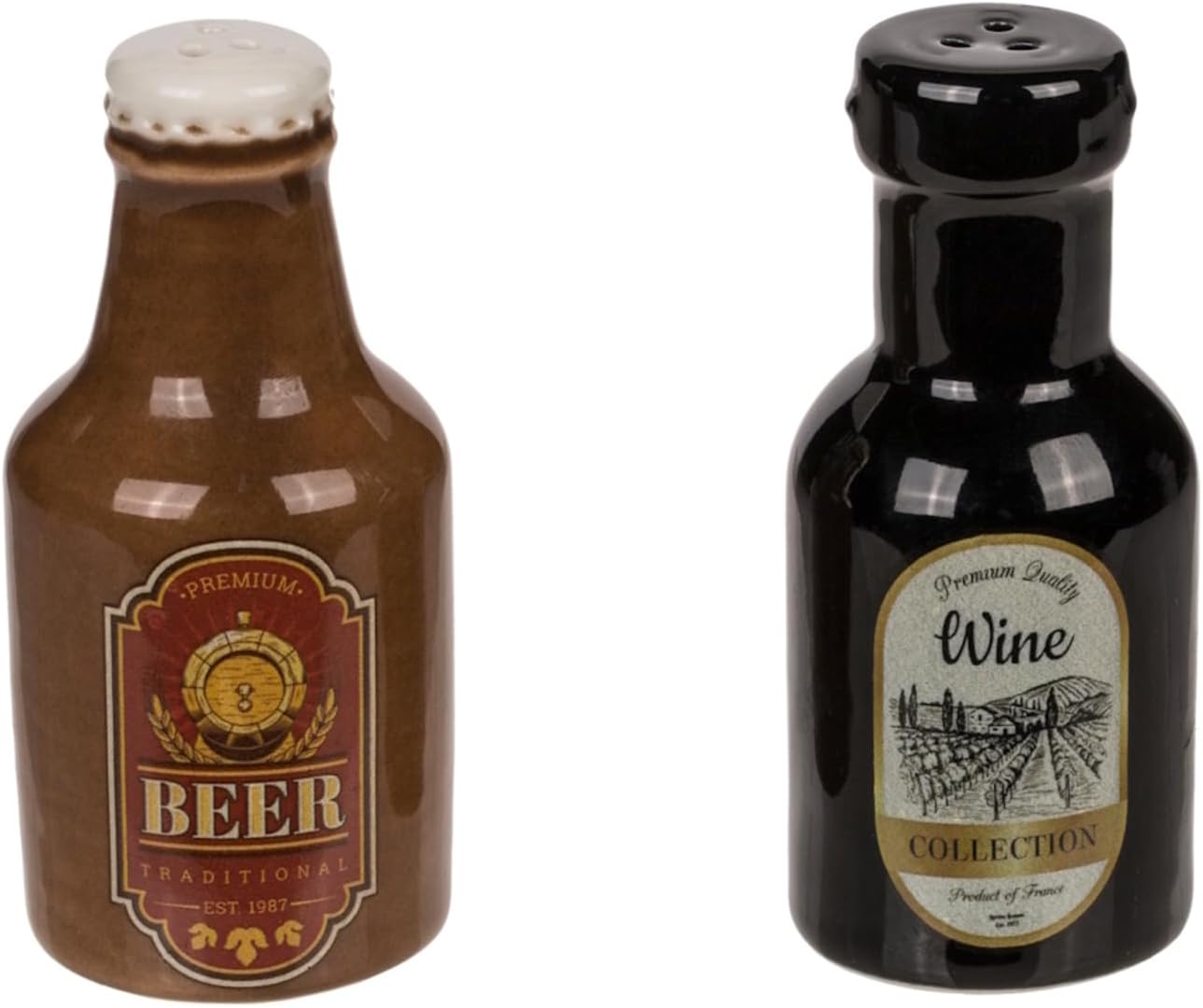 Out of the blue Salt and Pepper Shaker Beer & Wine Spice Shaker Salt Shaker