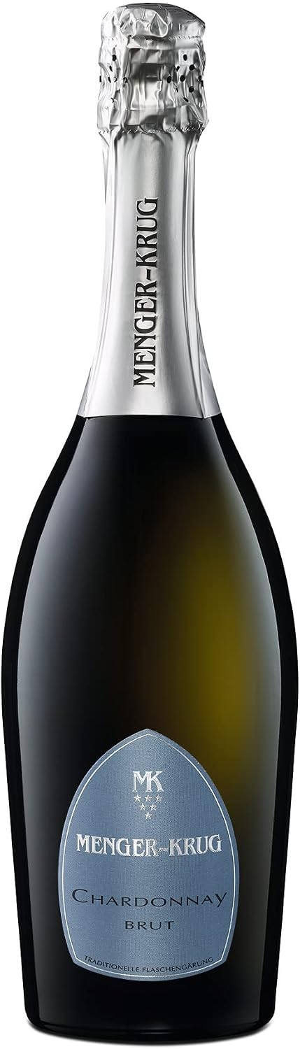 MENGER KRUG Chardonnay Brut Sparkling Wine (1 x 0.75 L) – Excellent Champagne Quality from the Menger-Krug Champagne Manufactory, Traditional Bottle Fermentation, Handmade in Germany