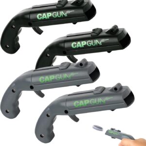 Pack of 4 Capgun Bottle Opener Pistol Beer Cap Bottle Cap Gun Funny Shot Bottle Opener, Beer Gifts for Men, for Party, Bar & Home