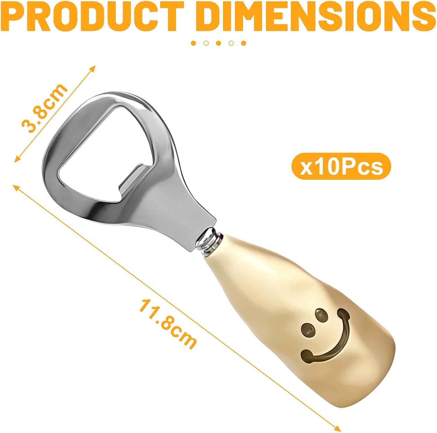 Bottle Opener, Smiley Beer Bottle Opener, Stainless Steel Bottle Opener, Funny Beer Opener for Drinks, Cider, Bar, Home Gadgets, Beer Mortar for Men Gifts, Beer Gifts for Men (A) – Bild 2