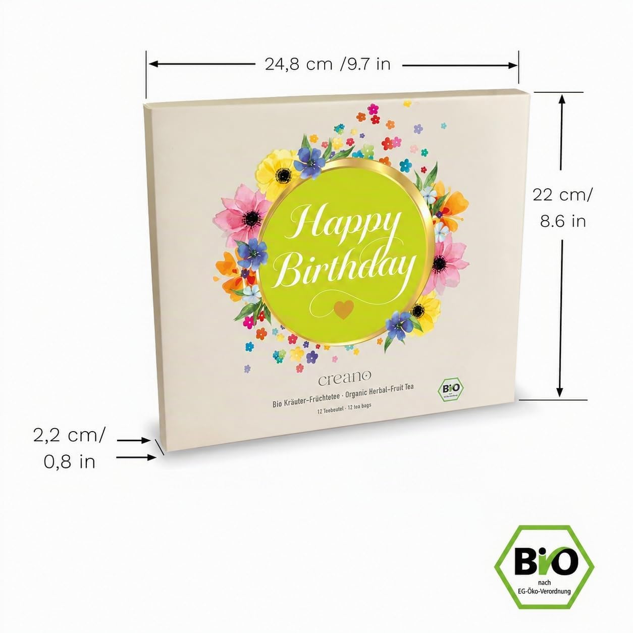 Creano Organic Herbal Tea Gift Set, Happy Birthday, 12 x Organic Tea Bags – Bild 3