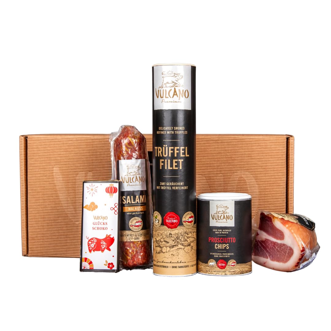 Deluxe Gift Box, Gift with Fine Delicacies, Gift Wrapped, Ideal for Connoisseurs and Gourmets, Great Gift for Men and Women