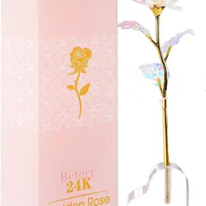 PIQIUQIU Rose Artificial Infinity Roses with Heart Stand for Valentine's Day Anniversary Mother's Day Birthday