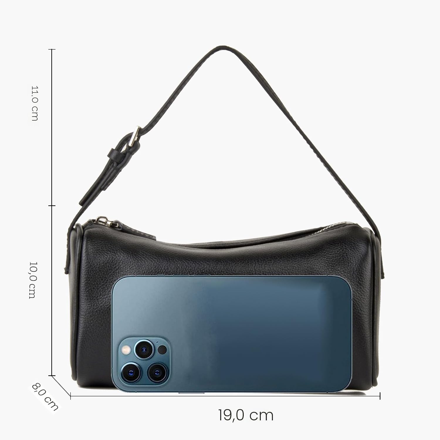 DONNAIN High-quality shoulder bag women's leather, small handbag, leather handbag women's genuine leather, crossbody bag leather with adjustable strap – Bild 3