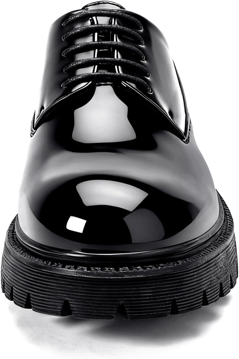 Allthemen Men's Derby Shoes Leather Lace-Up Brogue Suit Shoes Business Classic Lace-Up Shoes Oxford Formal – Bild 4