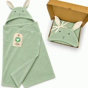 DIKOS Hooded Towel Baby 70 x 140 cm, Baby Towel, Bath Poncho