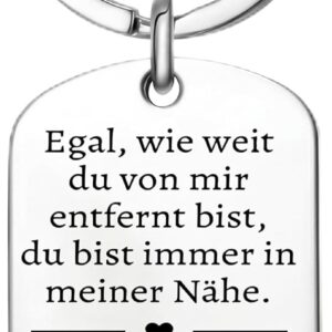 Premium Key Ring with Elegant Engraving as Guardian Angel I Lucky Charm for Woman and Man I Gift Drive Careful I Love You