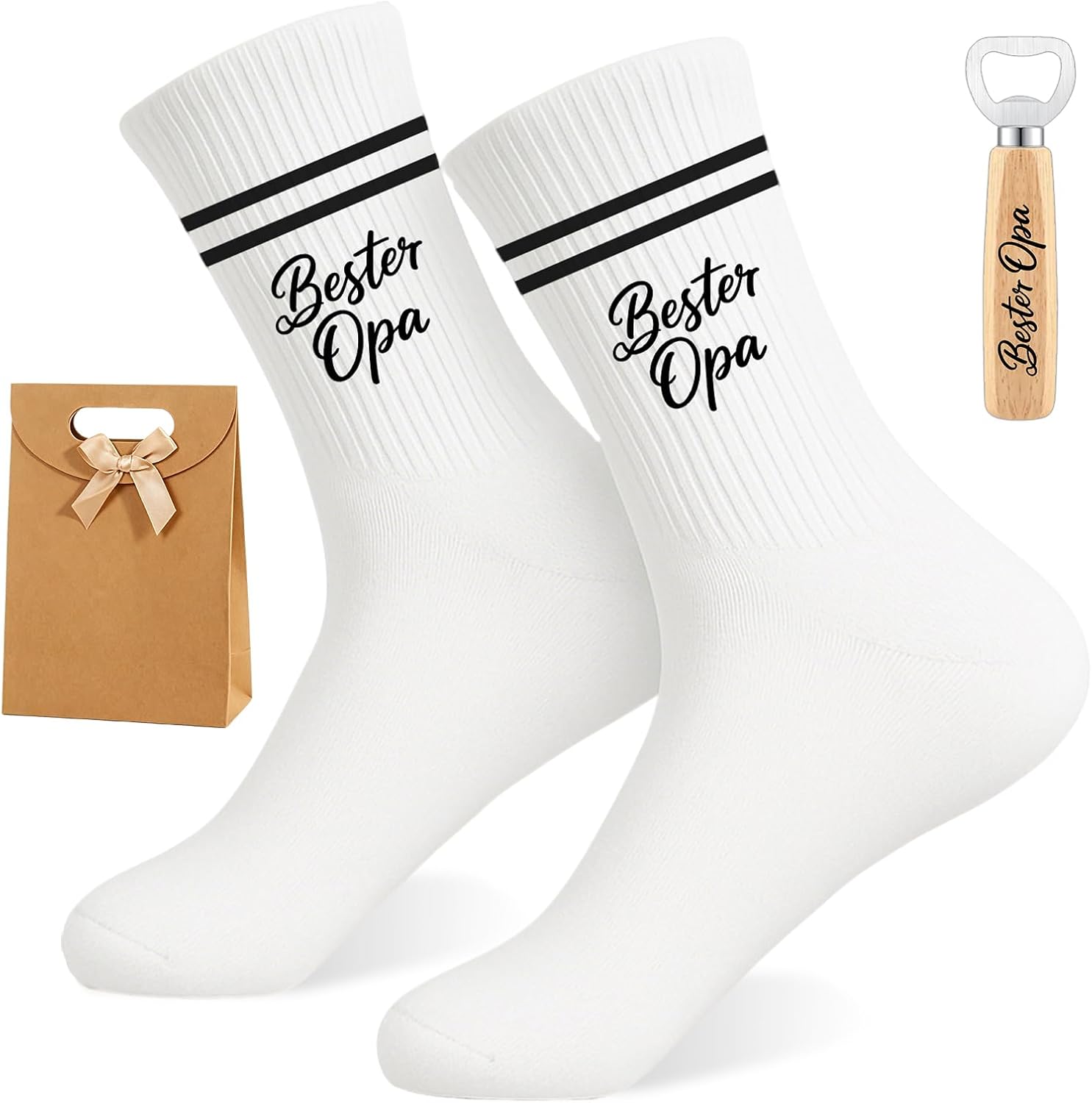 Grandpa Gifts, Best Grandpa Socks, Funny Socks Men with Bottle Opener, Gift Idea for Men, Funny Christmas Gifts for Grandpas, Men's Day, Christmas Gift for Valentine's Day, Father's Day