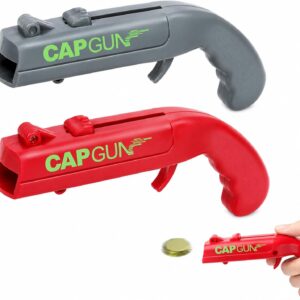 Pack of 2 Cap Gun Bottle Opener Pistol, Beer Gifts for Men