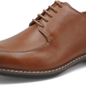 Finishing & Sewing Men's Moc-Toe Lace-Up Oxford Shoes