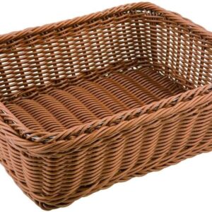 APS CF304 Polypropylene Natural Rattan Basket, 1/3 GN