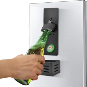 2 in 1 Bottle Opener Magnetic Beer Opener with Collection Container, Wine Bottle Opener Pub Kitchen Garden Outdoor, Bottle Stopper Beer Bottles, Beer Garden Gift for Men Beer Lovers Seniors